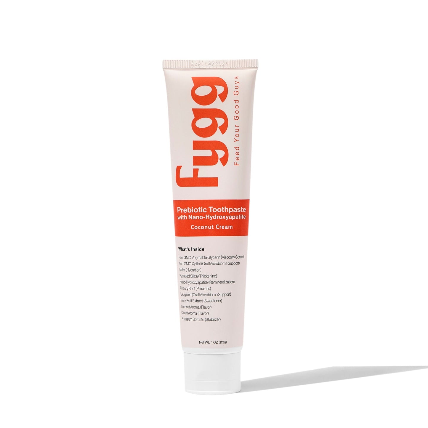 Fygg toothpaste tube on a white background