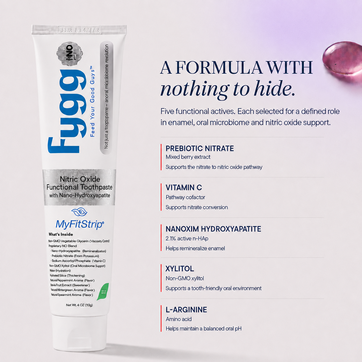 
                  
                    Nitric Oxide Functional Toothpaste with Nano-Hydroxyapatite | Wild Mint
                  
                