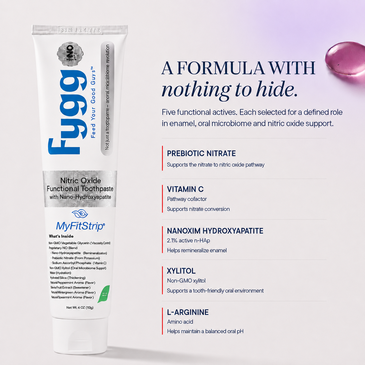
                  
                    Nitric Oxide Functional Toothpaste with Nano-Hydroxyapatite | Wild Mint
                  
                